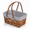 Picnic Time Family Of Brands Kansas Handwoven Wood Picnic Basket, Navy Blue & White Stripe 350-01-211-000-0 - alternate 3