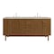 James Martin Vanities Laurent 72" Double Vanity, Honey Oak w/ 3 CM Victorian Silver Silestone Top 545-V72-HNO-3VSL - alternate 1