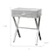 Homeroots 22" Silver And Gray Wood And Metal End Table With Drawer 333132 - alternate 3