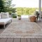 Homeroots 5' X 8' Copper And Beige Floral Washable Indoor Outdoor Area Rug 605080 - alternate 5