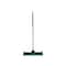Quickie Bulldozer Multi-Surface Push Broom, 24 in Sweep Face, Polypropylene Bristles, Steel Handle, Green 638 - alternate 2