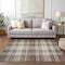 Homeroots 5' X 8' Brown Black And Ivory Plaid Washable Indoor Outdoor Area Rug 596316 - alternate 7