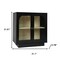 Homeroots 31in Black Wood Accent Cabinet With Two Doors 716318 - alternate 5
