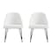 Manhattan Comfort Gracie Dining Chair in White and Black - Set of 2 2-DC100-BWH - alternate 5