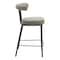 Homeroots 26" Green and Black Chenille and Steel Low Back Counter Height Bar Chair 555732 - alternate 5