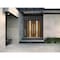 Vdomdoors Steel Double Doors Deux 1744 Natural Oak Sidelight Exterior Black Window Stainless Inserts Single M DEUX1744DEXD-OAKB-RH-W72+12 x H80 - alternate 4