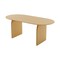 Homeroots 67" Natural Solid Wood Double Pedestal Base Oval Dining Table 712162 - alternate 1