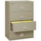 Fireking 4 Drawer, 1 Hr Fire & Impact Rated, 38" Wide Lateral Pewter 4-3822-CPE - alternate 2
