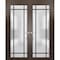 Sartodoors Solid French Double Doors Frosted Glass Planum 2112 64x80 (2* 32x80) Solid Core Modern Interior PLANUM2112DD-CA-64 x 80 (2* 32x80)-Butterfly - alternate 1