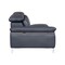 Homeroots Navy Blue Italian Leather L Shaped Two Piece Sofa and Chaise Sectional 343949 - alternate 5