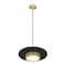 Z-Lite Ludo Matte Black + Modern Gold 1 Light Pendant 829P16-MB-MGLD-LED - alternate 5