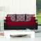 Homeroots 87" Red Polyester Convertible Futon Sleeper Sofa And Toss Pillows With Storage 607144 - alternate 4