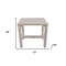 Homeroots 18" Gray Teak Rectangular Shower Bench 376715 - alternate 2