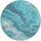 Homeroots 8' Teal Blue Gray And Ivory Round Abstract Washable Indoor Outdoor Area Rug 618210 - alternate 6