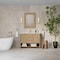 James Martin Vanities Solene 48 in. Single Vanity, Seaside Oak, w/ 3 CM White Zeus Quartz Top D225-V48-SSO-3WZ - alternate 2