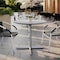Flash Furniture 36" Round Outdoor Tabletop, Gray Faux Concrete, Seamless Surface Technology, 30" x 30" Silver X Base ST-RD36-CMGY-T3030S-GG - alternate 4