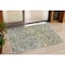 Homeroots 3' X 5' Olive Green And Gray Abstract Washable Indoor Outdoor Area Rug 631951 - alternate 1