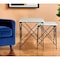 Homeroots Set of Two White and Black Marble and Metal Square Nested Tables, 2PK 393198 - alternate 5