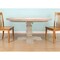 Homeroots 58" Natural Rounded Solid Wood Pedestal Base Dining Table 488688 - alternate 3