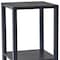 Homeroots 28" Black Square End Table With Two Shelves 372927 - alternate 4