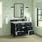 James Martin Vanities Lorelai 48'' S Vanity, Black Onyx w/ Jasmine Pearl Silestone Top w/FreePower Wireless Charger 424-V48-BKO-FEJP - alternate 4