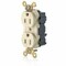 Leviton Straight Blade Receptacle, 5-15R, 15 A, 125V AC, Flush Mount, Self-Grounded M5262-SGT - alternate 1
