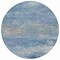 Homeroots 8' Sky Blue And Gray Round Abstract Washable Indoor Outdoor Area Rug 630851 - alternate 5