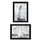 Homeroots Set Of Two Lighthouse Sailboat 2 Black Framed Print Wall Art, 2PK 407080 - alternate 1