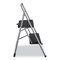 Cosco 2-Step Folding Steel Step Stool, 200 lb Capacity, 17.38w x 18d x 28.13h, Cool Gray 11-135CLGG1 - alternate 4