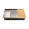 Msi Undermount Stainless Steel 32 In. Single Bowl Workstation Kitchen Sink w/Cutting Board, Colander ZOR-STL-SBSNK-003 - alternate 5