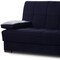 Homeroots 75" Black Chenille Convertible Futon Sleeper Sofa And Toss Pillows With Storage 607201 - alternate 7