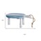 Homeroots 10in Blue And White Solid Wood Handmade Round Riser 636198 - alternate 3