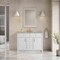 James Martin Vanities Bellshire 48" Single Vanity, Bright White w/ 3 CM Victorian Silver Silestone Top 660-V48-BW-3VSL - alternate 4