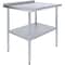 Amgood 30 in. x 36 in. Stainless Steel Work Table with 1.5 in. Backsplash, Metal Kitchen Food Prep Table AMG WT-3036-BS-Z - alternate 1