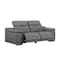 Homeroots 80in Battleship Gray and Silver Leather Power Reclining Loveseat 643819 - alternate 5