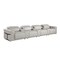 Homeroots 166" Light Gray Top Grain Leather Reclining Metal USB Sofa 720377 - alternate 6