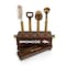 Picnic Time Family Of Brands NFL Denver Broncos Sidecar 5-Piece Bar Tool Set, (Acacia Wood) 672-05-508-107-2 - alternate 3
