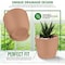 Lifemaster Planter Pots with Drainage Holes, Lightweight, Durable, Space-Saving, Pink, 10PK LMFLOPPPK510 - alternate 6
