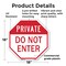 Signmission Private Do Not Enter, 18 Inch X 18 Inch, Plastic Sign OC-P-18-137 - alternate 6