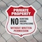 Signmission Private Property Shield Sign No Hunting, 12 inch X 12 inch, Plastic Sign, 2PK SHI-P-2PACK-12-445 - alternate 3