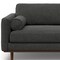 Homeroots 89" Gray Fabric Sofa With Brown Legs 640984 - alternate 3