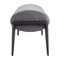 Homeroots 54in Gray and Black Fabric Upholstered Bench 668848 - alternate 5