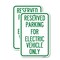 Signmission Parking Reserved for Electric Vehicle Only, 18'' X 24'' 2 Signs, Heavy Gauge Aluminum, 2PK A-1824-2PACK-23391 - alternate 1