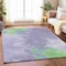 Homeroots 10' X 14' Lavender Mint Green And Ivory Abstract Washable Indoor Outdoor Area Rug 617406 - alternate 3