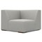 Homeroots 116" Gray Fabric Sofa With Ottoman With Brown Legs 641066 - alternate 2