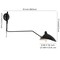 Jonathan Y Frank 35" Iron Retro Swing LED Wall Sconce, Black JYL9067B - alternate 6