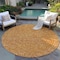 Homeroots 8' Orange Gray And Ivory Round Polka Dot Washable Indoor Outdoor Area Rug 599066 - alternate 5