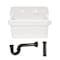 Kingston Brass 24" Ceramic Single Bowl Wall Mount Kitchen Sink with Strainer, White/Oil Rubbed Bronze KGPKWS2419175 - alternate 1