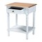 Baxton Studio Legrand Classic French Two-Tone White and Natural Brown 1-Drawer End Table 251-13896-ZORO - alternate 7