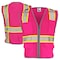 Dome75 Hi-Vis Safety Vest SM/MD Class Non-ANSI/Enhanced Visibility , Zipper 6 Pockets, 2 Mic Tab DV2183 - alternate 1